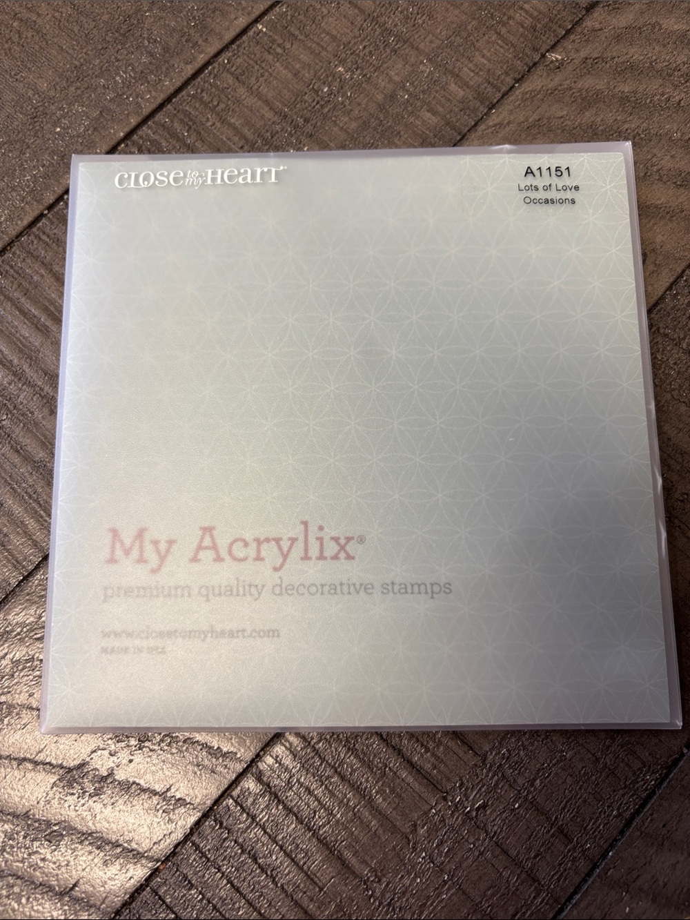 Close to My Heart My Acrylix A1151 Decorative Stamp - Lots of Love